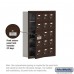 Salsbury Cell Phone Storage Locker - with Front Access Panel - 5 Door High Unit (5 Inch Deep Compartments) - 15 A Doors (14 usable) - Bronze - Recessed Mounted - Resettable Combination Locks  19155-15ZRC